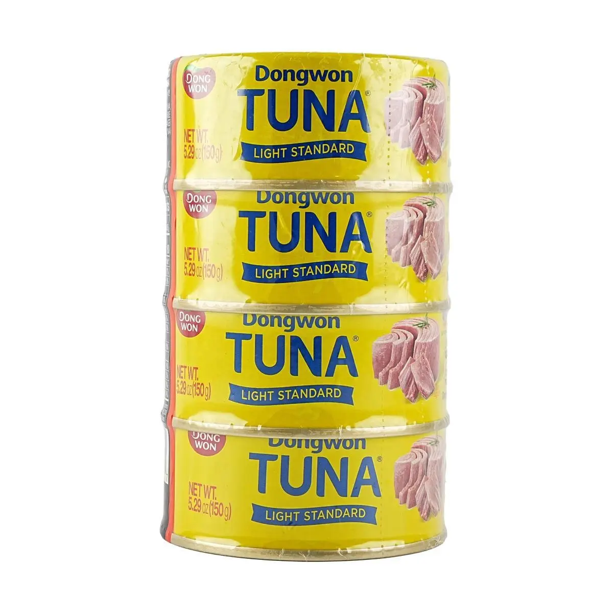DONGWON Korean Tuna Can in Oil - Ready-to-Eat Skipjack Tuna, 150g x 4 Cans - Premium Seafood for Salads, Sandwiches, and Meals