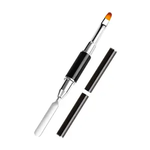 Dual End Brush & Spatula for Poly Gel Application - Brush for Nail Extensions