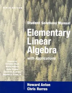 USED-Elementary Linear Algebra with Applications, Student Solutions Manual by Howard Anton (Paperback)