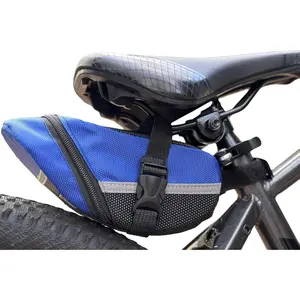 Saddle Bag, Seat Bags,  Bags Cycling Seat Pack for Mountain Road Bikes,  Pouch for Phone, Wallet, , Tools, Accessories, Biking Gear, Built-in  (Blue)