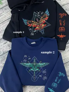 Avatar Fire and Ash Embroidered Sweatshirt, Toruk and Ikran Hoodie, Ikran Mountain Banshee Shirt, Avatar Movie Gift, Valentines Couple Matching