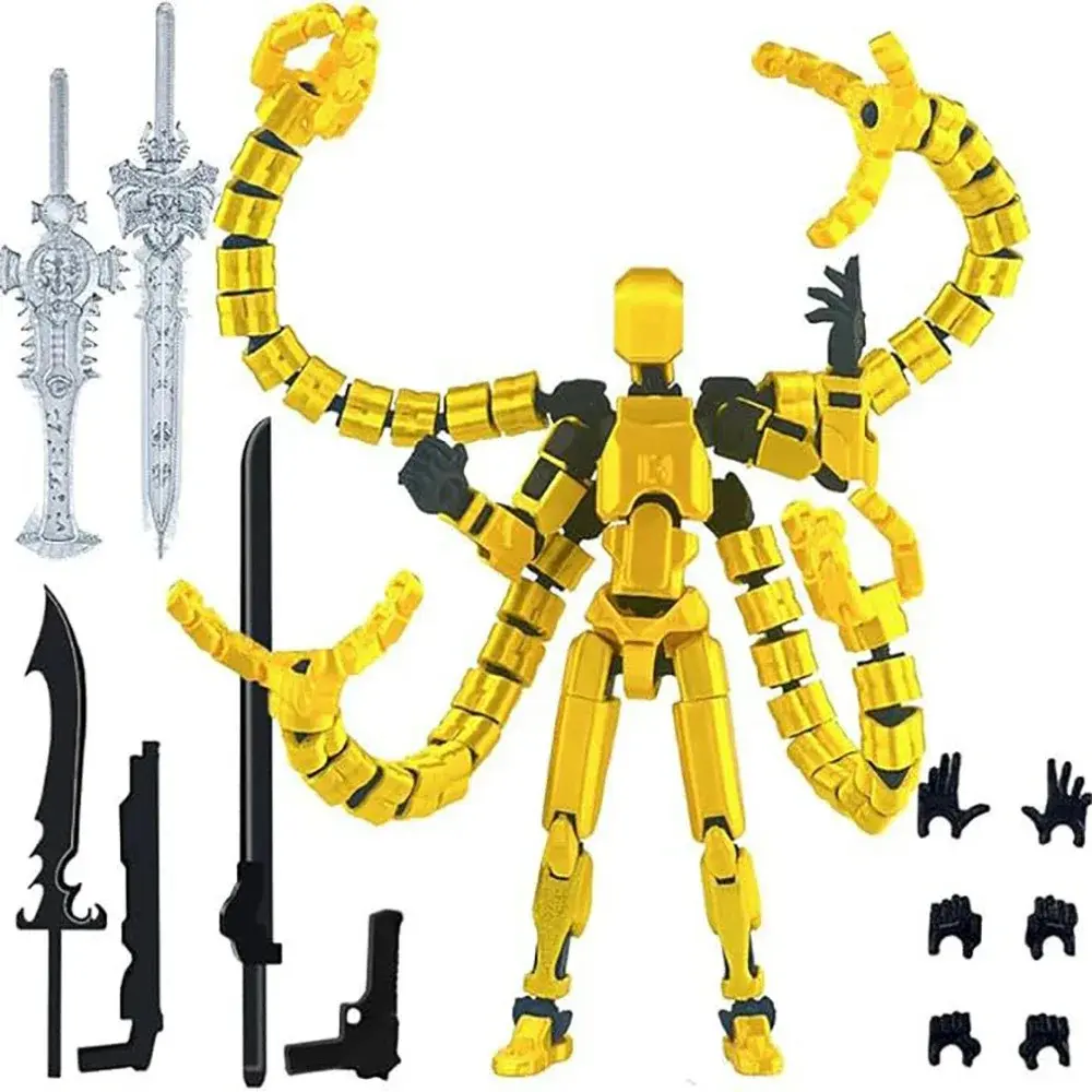 T13 Nova Small Action Figure Model - 1x PLA Plastic Pre-Assembled Multi-Jointed Articulating Figurine Titan 13 Lucky Dummy, Doc Ock Desktop Display Art Toy Collectible, Gift for Enthusiasts, Collectible Figures