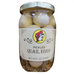 Buc-ee's Pickled Quail Eggs- 16oz Glass Jar of Brined Marinated Pickled Flavor Food