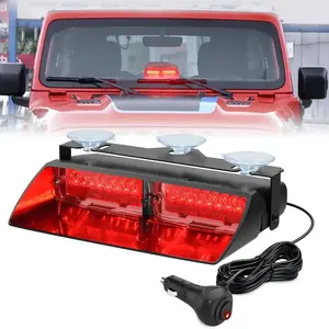 Nilight 8 Inch 16 Leds Windshield Red Strobe Light