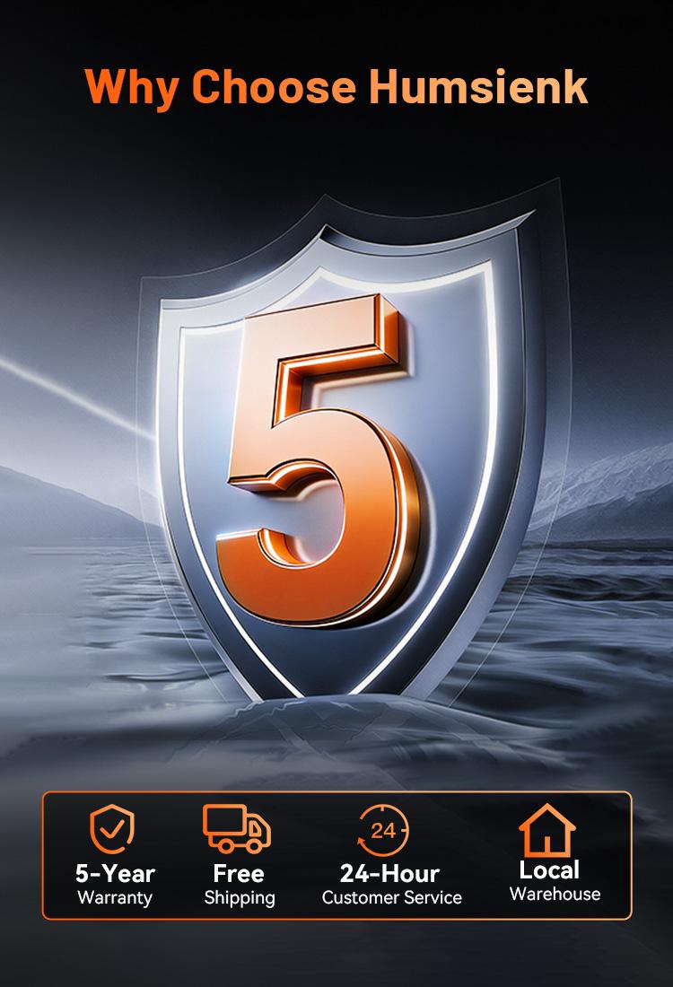 HumsiENK 24V 200Ah LiFePO4 Lithium Battery, Built-in 250A BMS with Low-Temp, 15000+ Deep Cycles 10 Years Lifespan, 2560Wh Lithium Iron Phosphate Battery, for RV Solar Energy Off Grid Trolling Motor