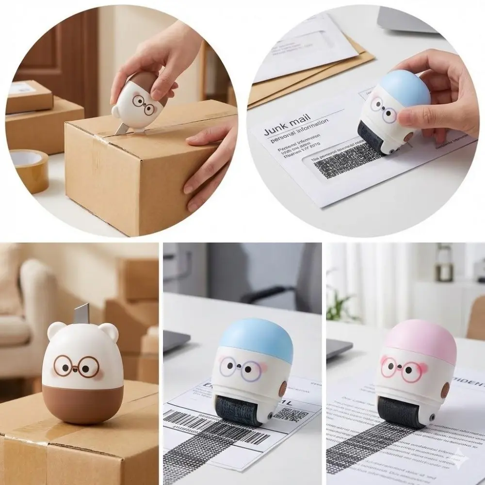 Privacy Protection Roller Stamp for Packages - Reusable, Fast-Drying Ink, Prevents Identity Theft & Peeking. Perfect for Shipping Boxes, Mail, and Multi-Scene Use. Eco-Friendly & Secure.