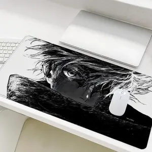 Anime Character Eye Closeup Pattern Mouse Pad, Rectangle Gaming Mouse Pad, Non-Slip Office Desk Keyboard Mouse Pad for Home Office Desk, Anime Mousepad, Gaming Accessories