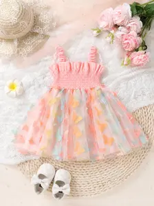MORA Baby Girls' Pink Butterfly Tulle Tutu Dress, 6M-3T