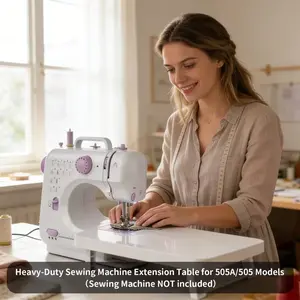 Suitable for 505/505 heavy sewing machine expansion table-large flat stable base, adjustable height, specially designed for quilting, thick materials and clothing production-special table for commercial sewing machines.