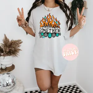 Mother dice flame graphic tee