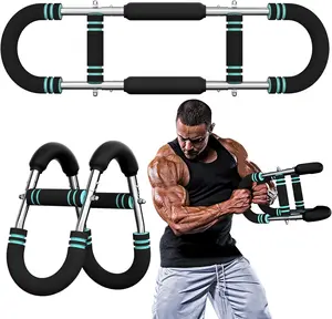(Christmas gift) Arm twisting trainer, adjustable chest exercise equipment, men's arm shoulder chest trainer, chest arm exerciser, portable chest clamp muscle (U60-100 lbs set)
