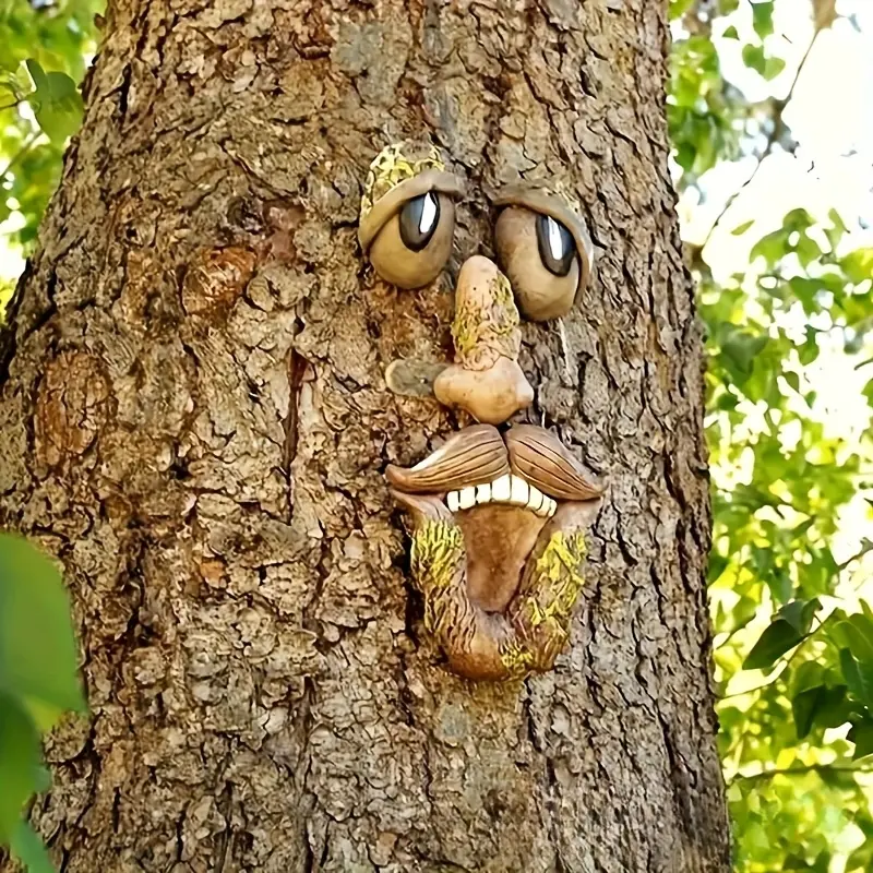 Tree face and strange facial features resin ornaments Easter outdoor Garden Sculptures Statues Garden Tortoise Statue creative resin crafts are exquisitely decorated. Turtle Garden Statue