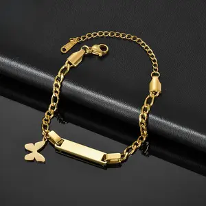 FF0046 New Store Opening||Custom Engraved Bar Bracelet| 20+ Charm Options Personalized Jewelry|Perfect for birthdays, Mother’s Day, baby showers, or holidays-pair a name engraving with a charm that matches the occasion