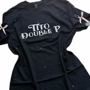 Tito Double P vinyl COQUETTE Rhinestone Tee