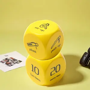 2-Pack Fitness Dice: Durable, Multifunction 6-Sided Workout Game with Push-Ups, Squats, Lunges, Plank & More. No-Equipment Home Exercise for All Levels Polyhedral Dice Set