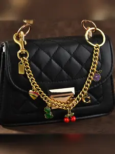 High-End Cherry Keychain Bag Charm, Sparkling Cherry Bag Accessory, Elegant Plain Design with Pockets, All Seasons Fashion Jewelry, Fashion Bag Charms, Sparkly Bag Charm