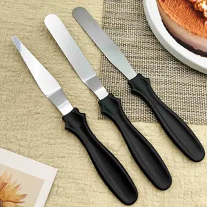 3Pcs/Set Cake Spatula Butter Icing Cream Spatulas Baking Pastry Tools Cake Decorating Scraper Pastry Tools Kitchen Accessories Stainless Steel