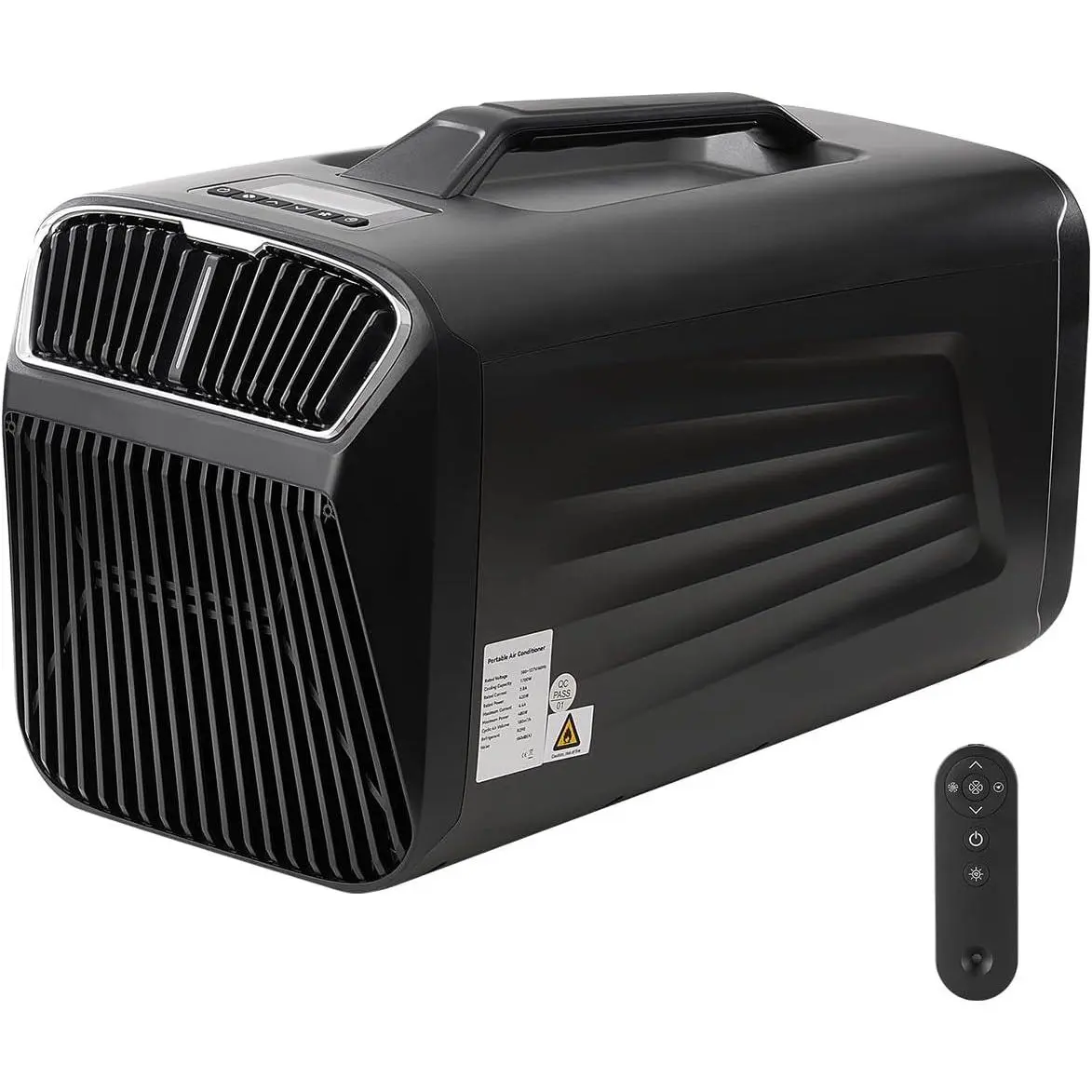 VEVOR Portable Air Conditioner - 4000BTU Cooling, 400W, 3-Speed Unit with Dehumidifier, 24H Timer, Remote Control, Sleep Function, YK-01 Model Remote, GMCC Compressor, No-Drain Design, Dark Grey, Outlet Adapter for RV, Home Use