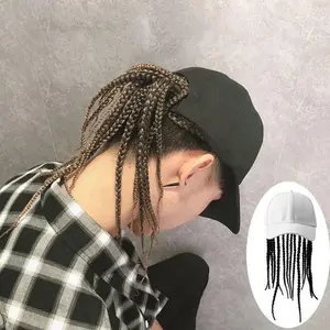 Baseball Cap Wig Hip Hop Hat Peaked Cap Daily Wear Wig Hair Dreadlocks Cap 35cm Synthetic Wig Braid Sun Visor Hats Lady Men