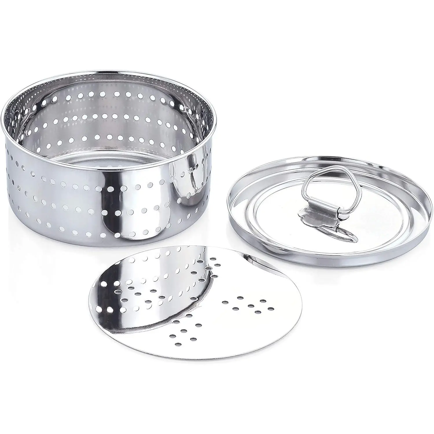 Stainless Steel Round Shape Paneer/Tofu/Cheese Maker Mould Machine Hard Presse Mold KIt For Paneer/Cheese Making (250ml)