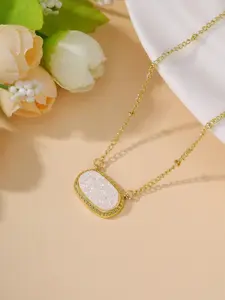 Women's Elegant Oval Shaped Pendant Necklace, Fashion Jewelry for Party, Daily Clothing Decor, Trendy All-match & Exquisite Jewelry for Birthday Gift, Fashionable Jewelry Accessories