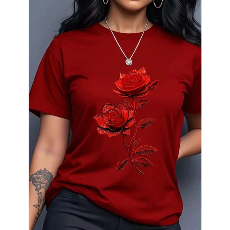 red flower top - TikTok Shop