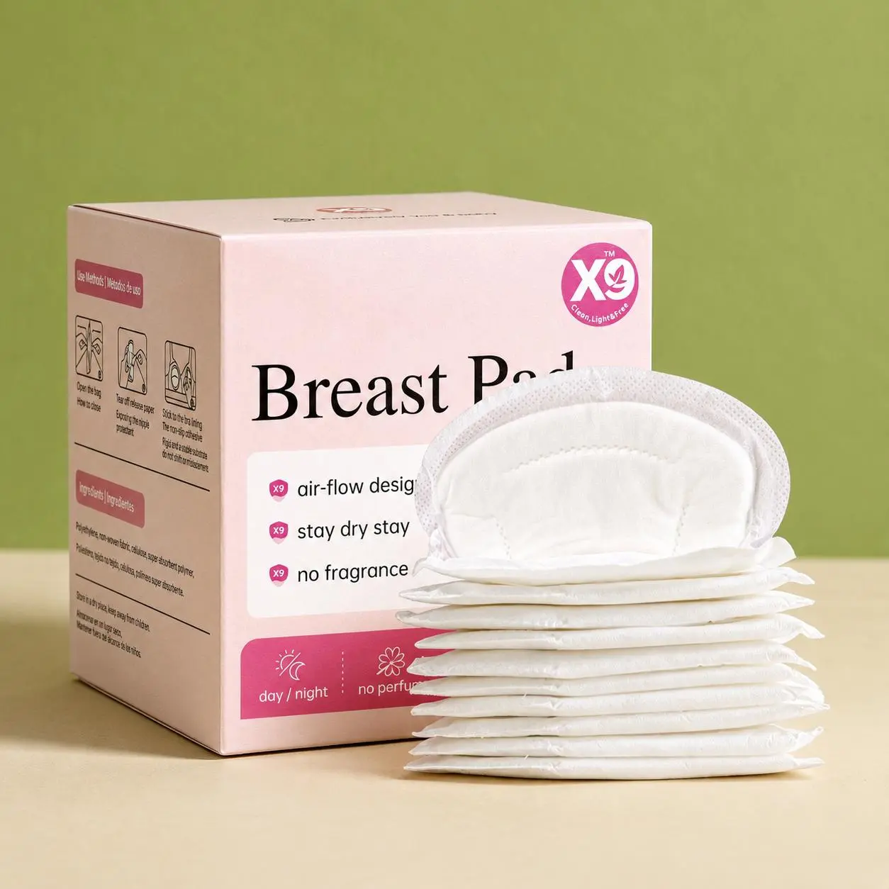Disposable Nursing Pads, 36 Count - Ultra-Absorbent Cellulose Core for Postpartum Care | Secure, Fragrance-Free & Individually Wrapped, Breathable, Non-Woven, Secure Hold, Odourless