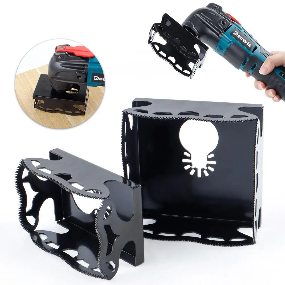 SnapFixMate 2 Packs Square Slot Cutter Compatible for Dewalt 20V & Milwukee M18 Oscillating Multi-Tool to Cut-in Single Gang Wall Boxes,Outlet Cutter for Drywall,Efficient Carving Tool,Square-Shaped,dealsforyoudays Blade Milwaukee for old work box