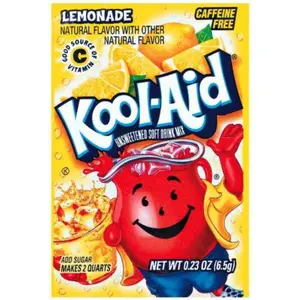 24x Kool-Aid Lemonade Drink Mix Packets - Refreshing Beverage Flavoring Powder 0.13oz