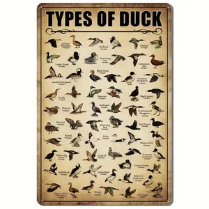 Vintage Duck Hunting Metal Sign, Duck Knowledge Wall Art, Rustic Design Wall Decor for Home Kitchen Bathroom, Home Decor, Vintage Plaque Decoration, Decorative Wall Sign