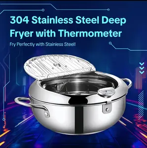 8in1 Stainless Steel Fry Pan + 5 Accessories Free - Versatile Cooking Tool for Everyday Meals & Fried Chicken Fans
