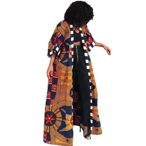 Ethnic Style Women's Long Printed Kimono Coat Womenswear Clothes