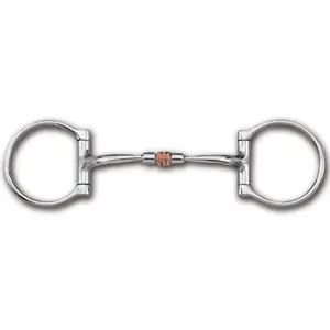 Myler Western Dee without Hooks and Comfort Snaffle with Copper Roller Bit