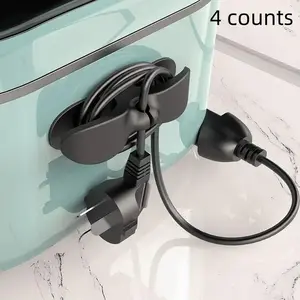 4-Piece Home Cable Organizer, Electrical Wire Management for Appliances, Kitchen Plug Holder, Cable Tidy for Air Fryer & Coffee Maker, Desk Cable Organizer