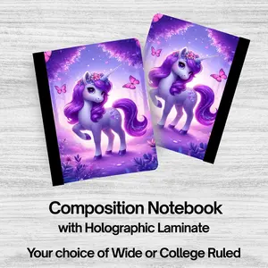 Composition Notebook - Purple Pony
