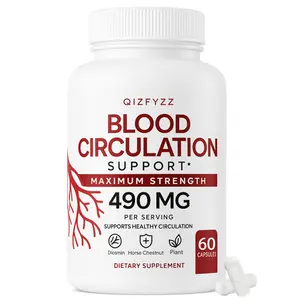 Blood Circulation Supplements (60 Count) Leg Circulation with Diosmin - Blood Flow Supplements for Men & Women - Spider & Varicose Veins For Legs Support - Vegan & Non GMO - 3rd Party Tested