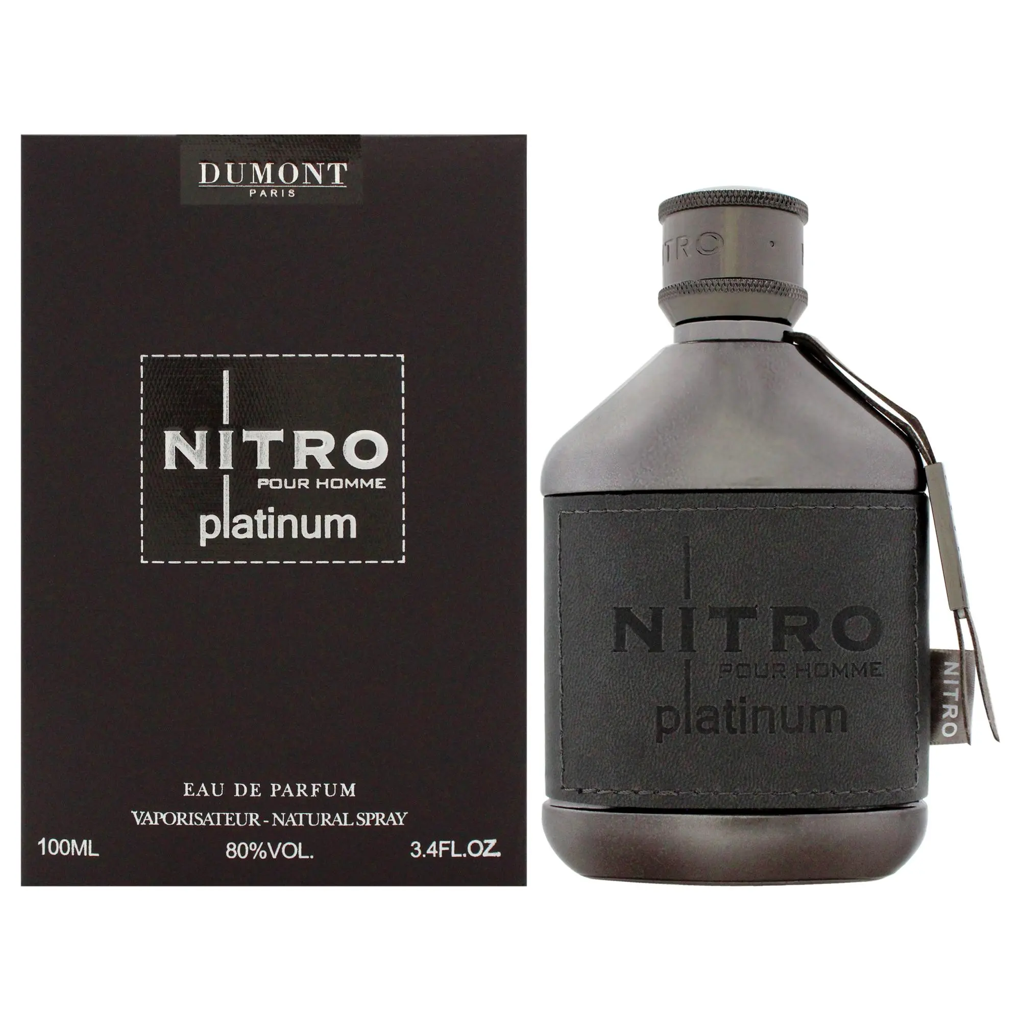 Dumont Nitro - Platinum Men's EDP Spray, 3.4 oz, Bold Aroma, Modern, Single Bottle, Distinctive Appeal (No Excessive Additives, Yes to Long-Lasting Scent)