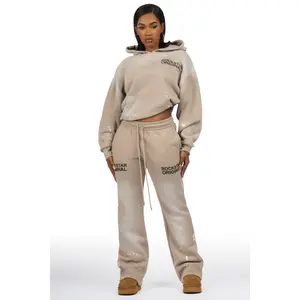 Reigna Taupe Stacked Track Set