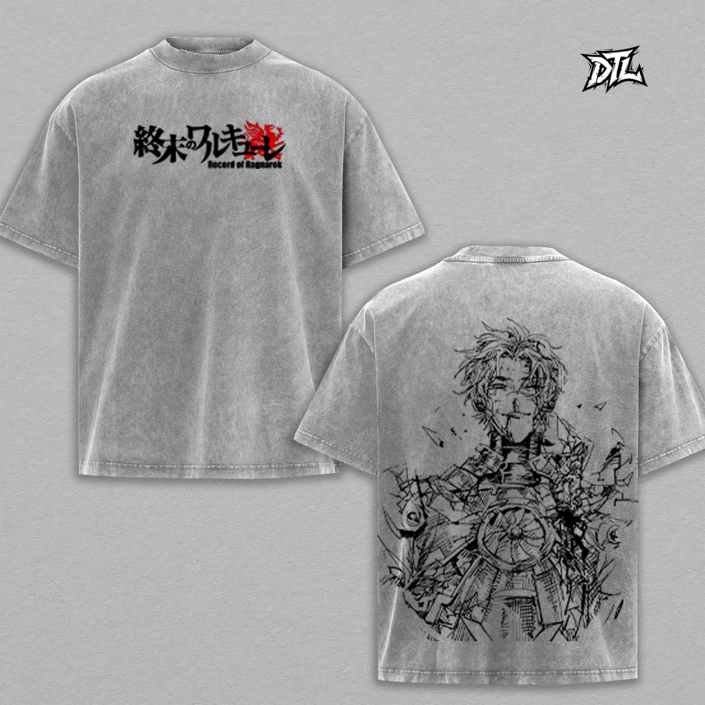 Nikola Tesla Record of Ragnarok Graphic T-Shirt Hoodie, Vintage Anime Streetwear Washed Oversized Tee, Shuumatsu no Valkyrie Apparel Y2K Aesthetic, Heavyweight Cotton Urban Outfit, Unisex Grunge Top