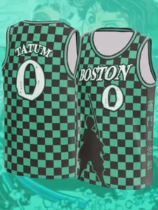 Boston Jayson Tatum #0 Christmas Holiday Green Gold Basketball Jersey Snowflake Print Breathable Mesh Sleeveless Tank Top for Fans Tatum Supporters & Christmas Collectors