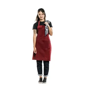 Red Velvet Service Apron - CHAUD DEVANT