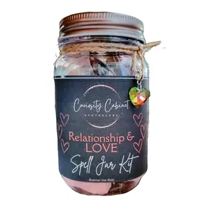 Relationship and Love Spell Jar Kit | Crystals, Herbs | Valentine Gift for Her