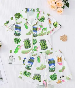 NWT Women's Pickle Patterned Lightweight Pajama Set