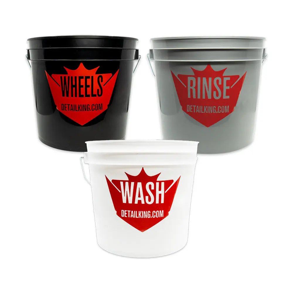 Detail King 3.5gal Wash-Wheels-Rinse Bucket Set, Home Supplies Home Care Multi-Functional Cleaning Bucket