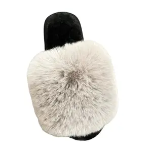 Women's Faux Fur SlippersvFuzzy Blue Fuzzy Comfortable Indoor & Outdoor Use Soft Fluffy Footwear Stylish