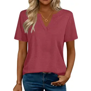 Womens Tops Short Sleeve V Neck Tee Shirts Cute Dressy Casual Clothing Business Work Blouse