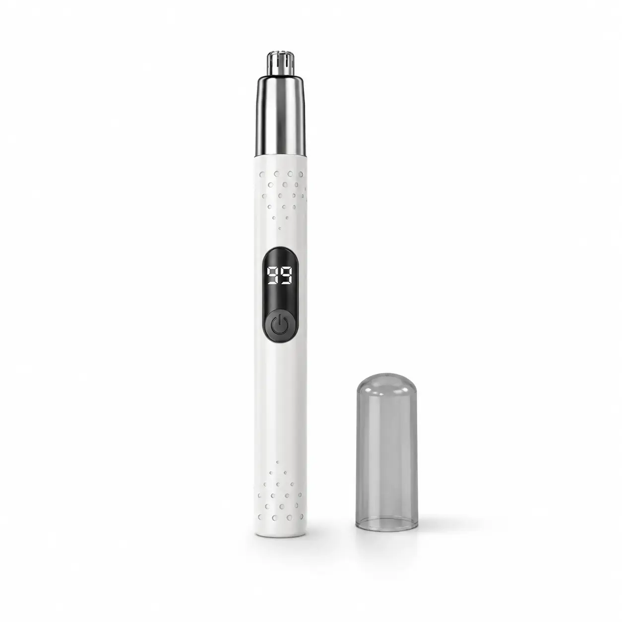 Portable Electric Nose Hair Trimmer, USB-C Rechargeable Cordless Ear & Nose Groomer with Digital Battery Display for Men & Women