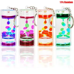 Liquid Motion Bubbler Keychain, Sensory Fidget Keychain, Sensory Toy for Kids & Adults, Stress Relief Gift, Perfect for Birthdays & Holidays