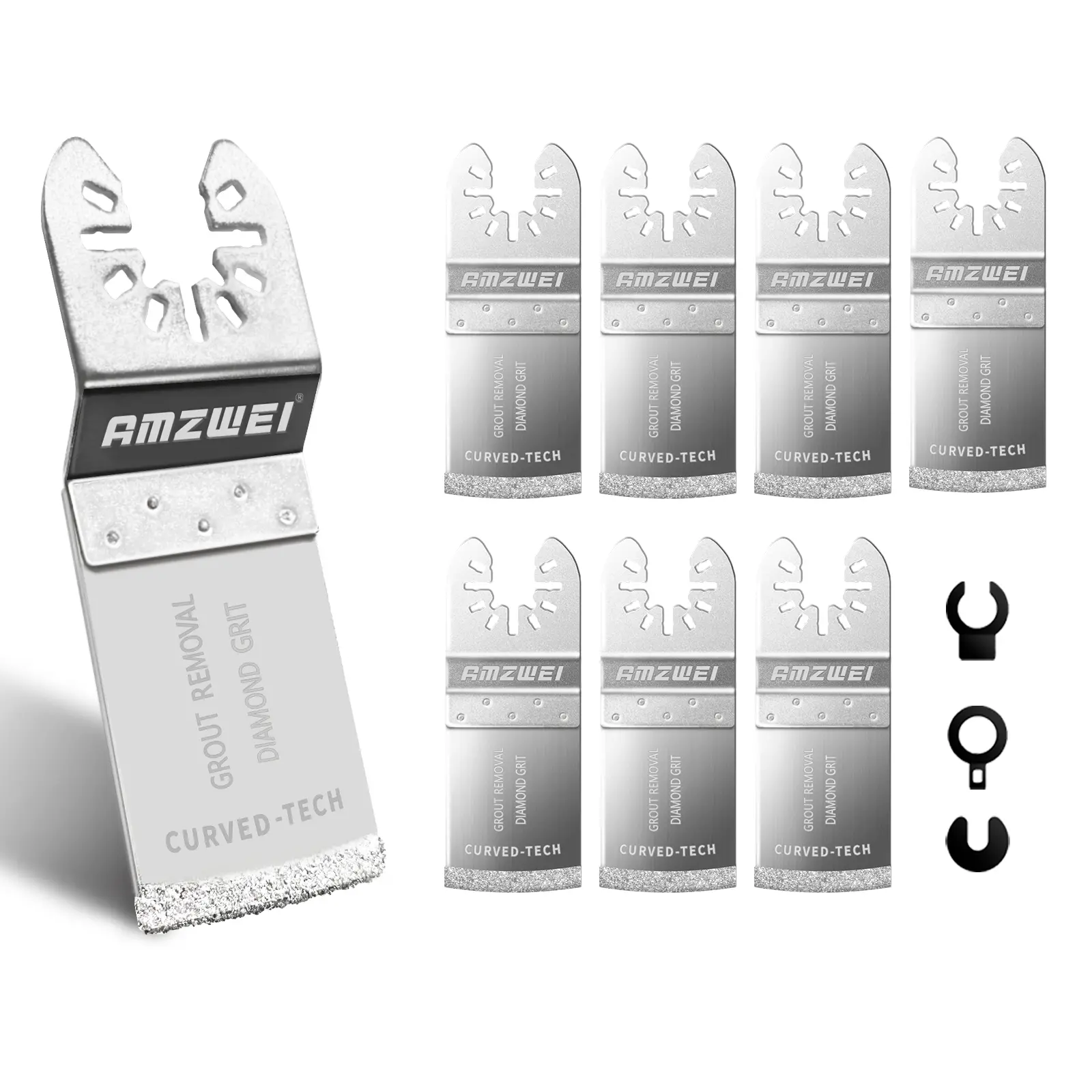 8-16PCS Diamond Oscillating Saw Blades for Tile, Concrete & Grout – Fits Dewalt, Milwaukee, Worx, Ryobi