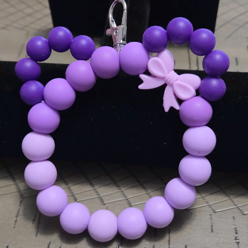Purple Minnie Ears Keychain